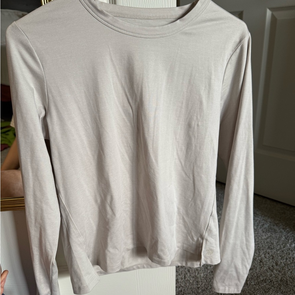 All in Motion Cream Long Sleeve Top